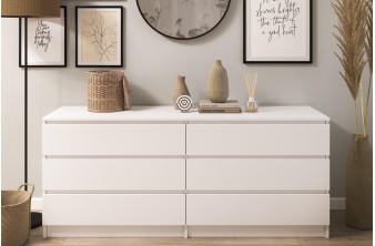 Комод Маллоу-2 дуб вотан / белый глянец