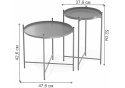 Комплект столиков SHT-CT8/CT8-2 золото