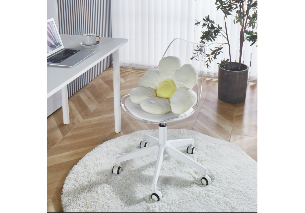 Компьютерное кресло Kolin с подушкой clear / white