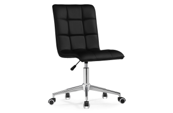 Компьютерное кресло Квадро экокожа чёрная / хром