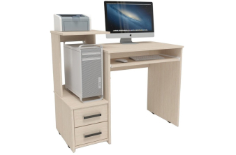 Компьютерный стол Джаз-24 99,6х49,4х86,4 левый дуб молочный