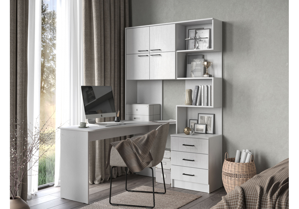 Компьютерный стол Эльброни левый белый