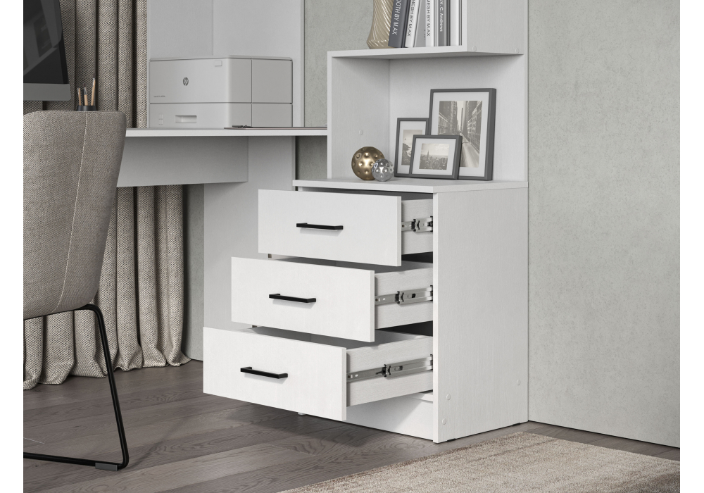 Компьютерный стол Эльброни левый белый