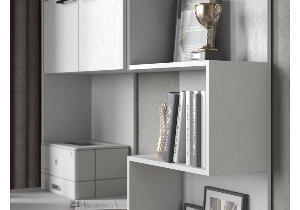 Компьютерный стол Эльброни левый белый