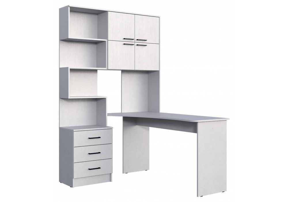 Компьютерный стол Эльброни правый белый