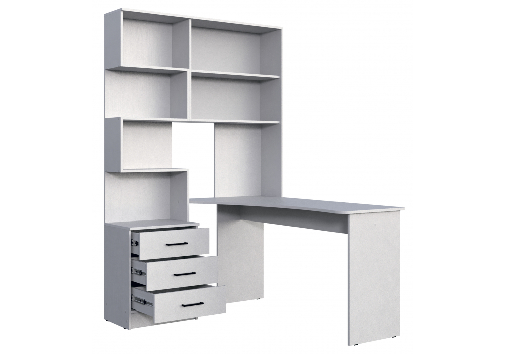 Компьютерный стол Эльброни правый белый