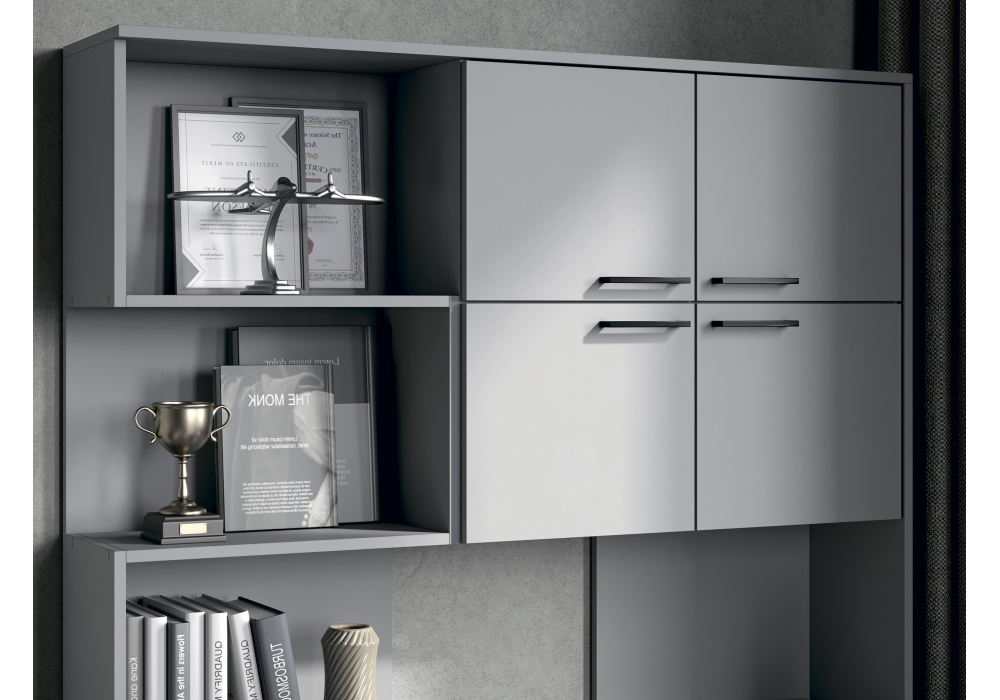 Компьютерный стол Эльброни правый шиншилла серая