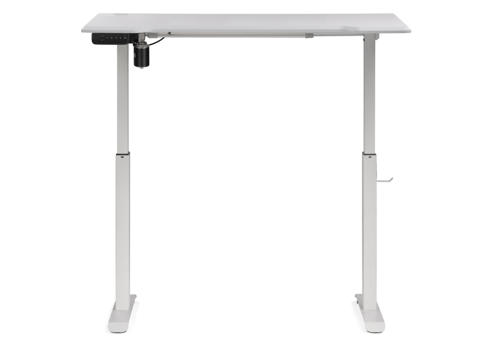 Компьютерный стол Маркос с механизмом подъема 120х75х75 белый / белая шагрень