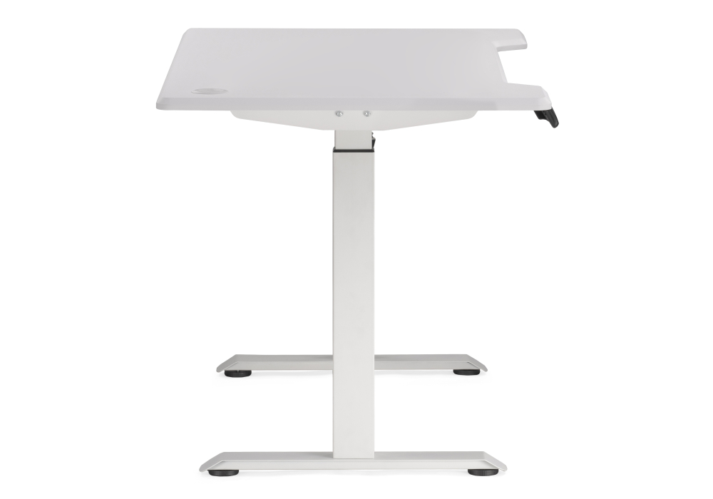 Компьютерный стол Маркос с механизмом подъема 120х75х75 белый / белая шагрень