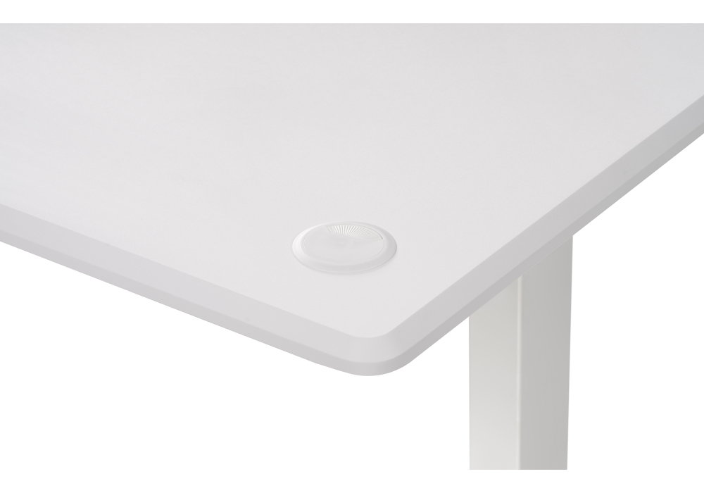 Компьютерный стол Маркос с механизмом подъема 120х75х75 белый / белая шагрень