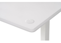Компьютерный стол Маркос с механизмом подъема 120х75х75 белый / белая шагрень