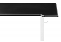 Компьютерный стол Маркос с механизмом подъема 140х80х75 черная шагрень / белый