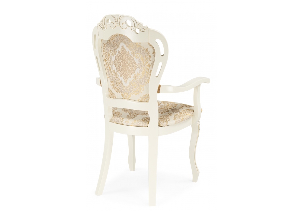 Кресло Bronte муса перламутр молочный / патина