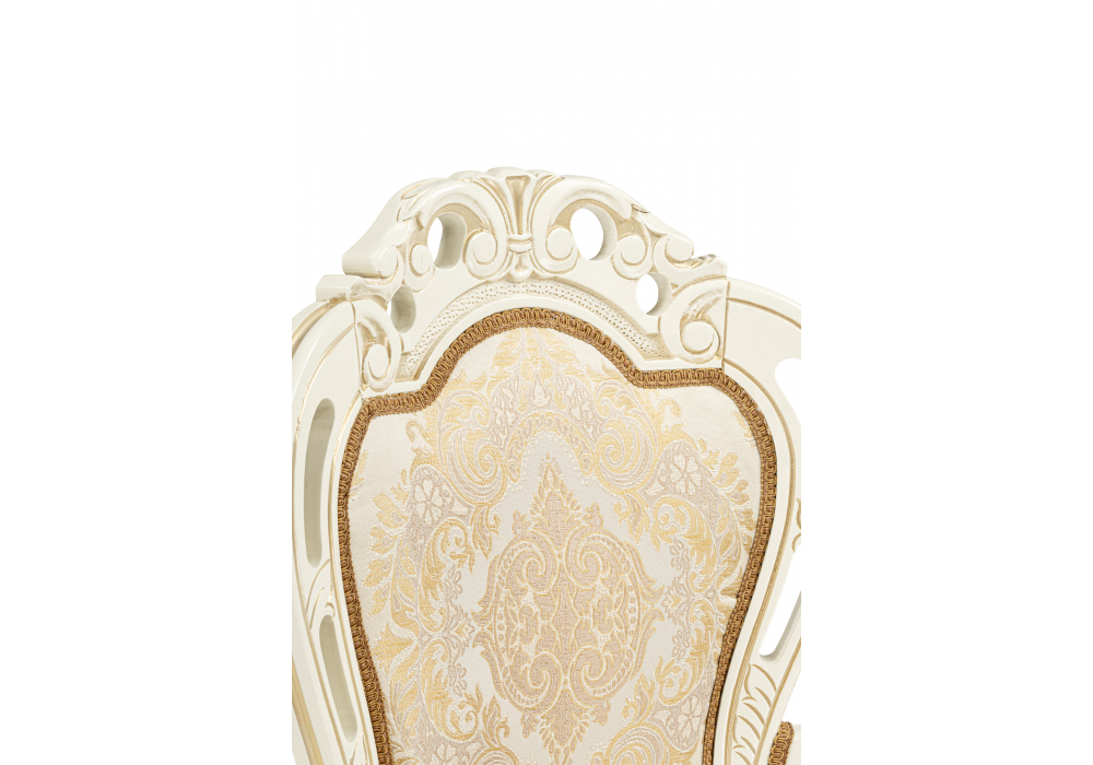 Кресло Bronte муса перламутр молочный / патина