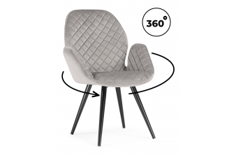 Кресло Муат поворотное confetti silver / черный