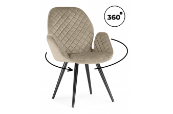 Кресло Муат поворотное светло-коричневый / черный