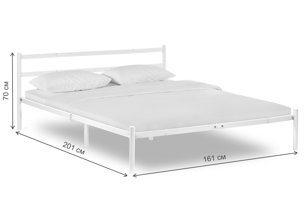 Двуспальная кровать Фади 04 160х200 белая