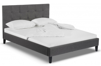 Кровать двуспальная Veronika 160х200 dark grey