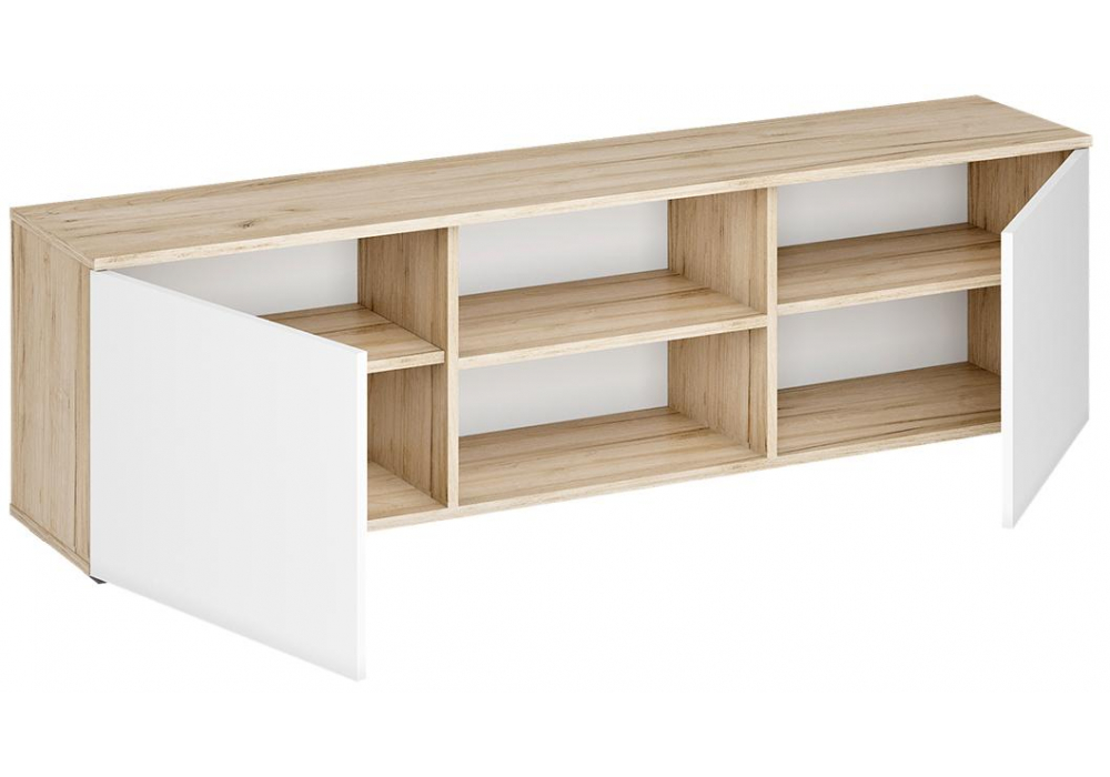 Модульная гостиная Алетра дуб крафт серый / глянец белый комплектация 1