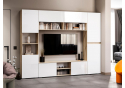 Модульная гостиная Алетра дуб крафт серый / глянец белый комплектация 2