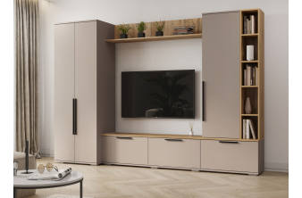 Модульная гостиная Филеста кашемир / дуб вотан комплектация 1