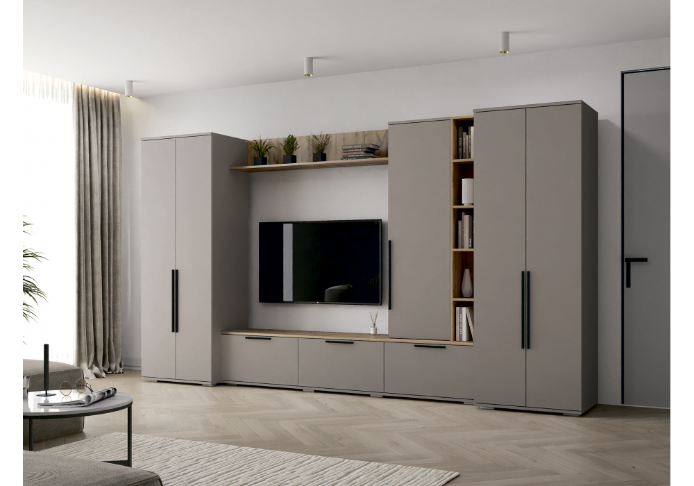 Модульная гостиная Филеста кашемир / дуб вотан комплектация 2