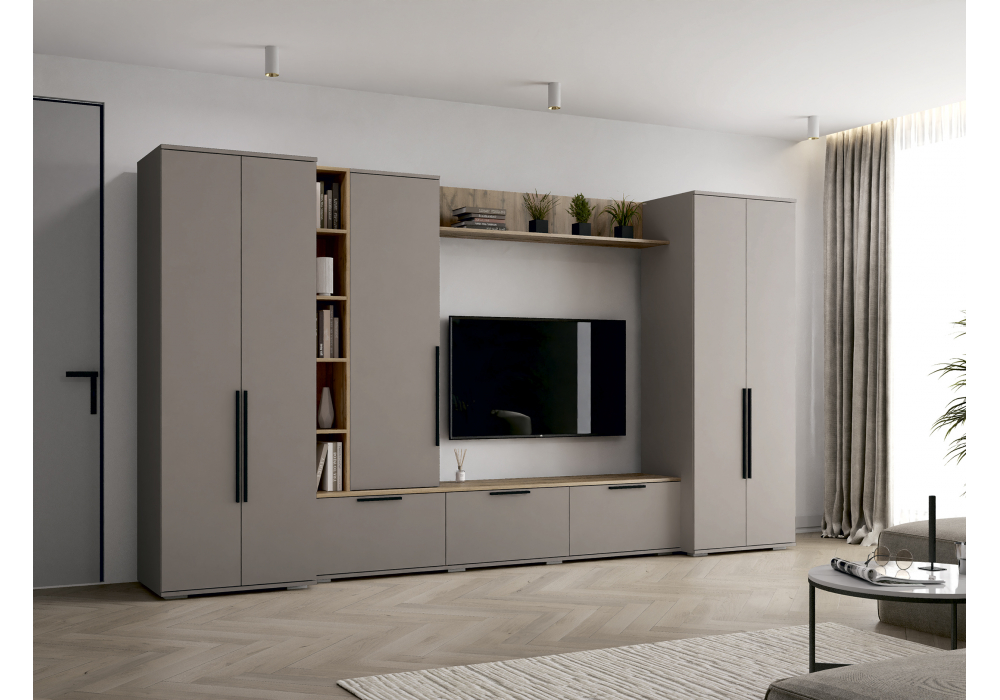 Модульная гостиная Филеста кашемир / дуб вотан комплектация 2