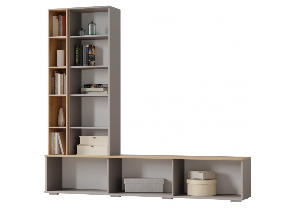 Модульная гостиная Филеста кашемир / дуб вотан комплектация 2