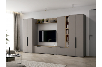 Модульная гостиная Филеста кашемир / дуб вотан комплектация 2