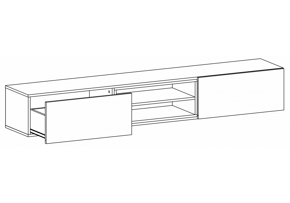 Модульная гостиная Лонгфорд комплектация 1 белый / бетон светлый
