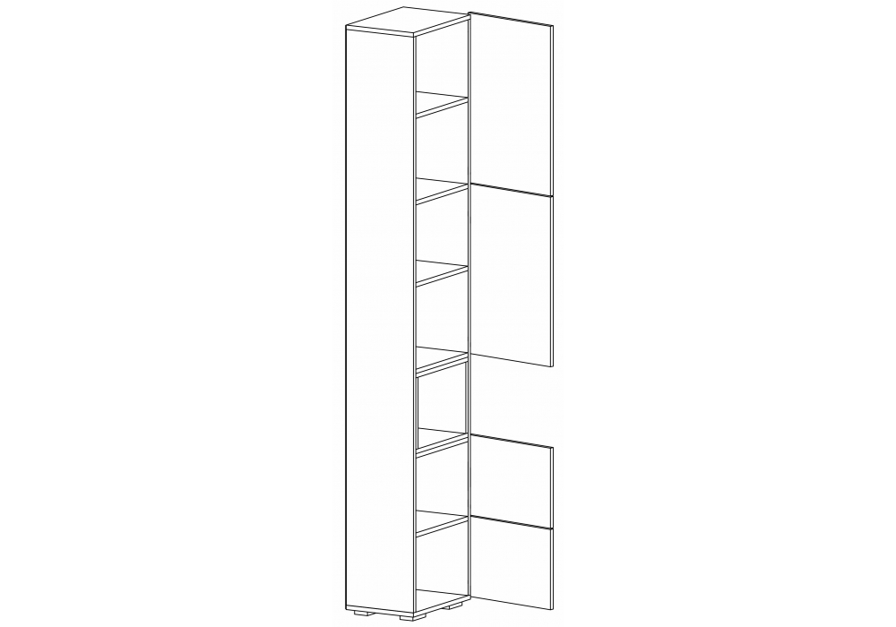 Модульная гостиная Лонгфорд комплектация 1 белый / бетон светлый