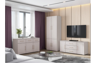 Модульная гостиная Мотру кашемир / шампань комплектация 2