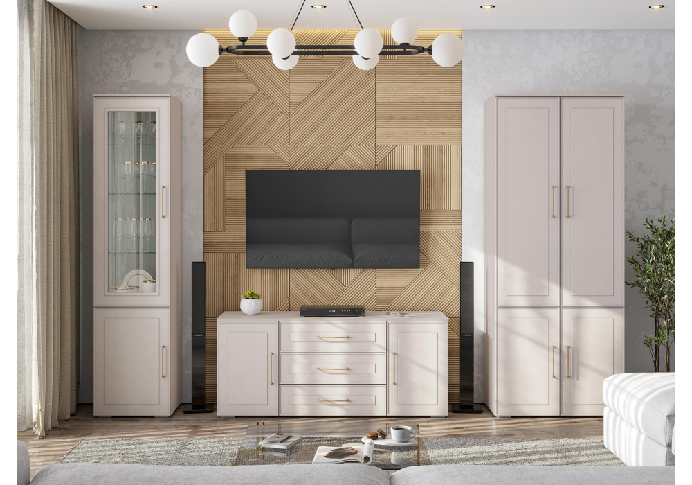 Модульная гостиная Мотру кашемир / шампань комплектация 3