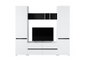Модульная гостиная Сейдиль белый премиум / черный / белый глянец комплектация 2