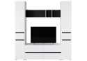 Модульная гостиная Сейдиль белый премиум / черный / белый глянец комплектация 3