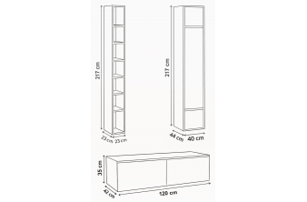 Модульная прихожая Роут белый комплектация 3