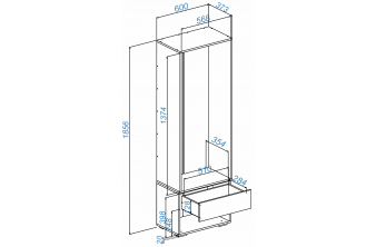 Модульная прихожая Роут белый комплектация 1