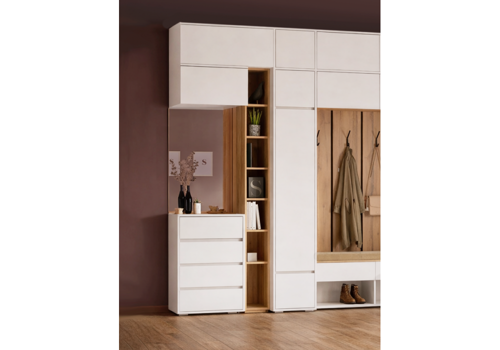 Навесной шкаф Роут 3 белый