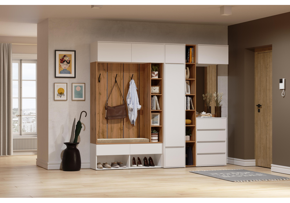 Навесной шкаф Роут малый белый