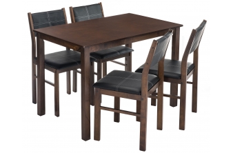 Обеденная группа Bahamas (стол и 4 стула) oak / black