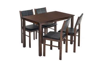 Обеденная группа Bahamas (стол и 4 стула) oak / black
