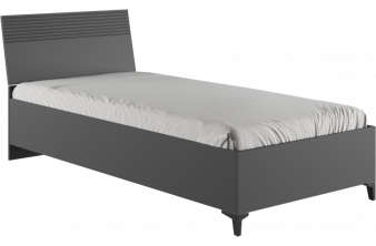 Односпальная кровать Ника 90х200 с основанием дсп эйхория QR-17 / графит
