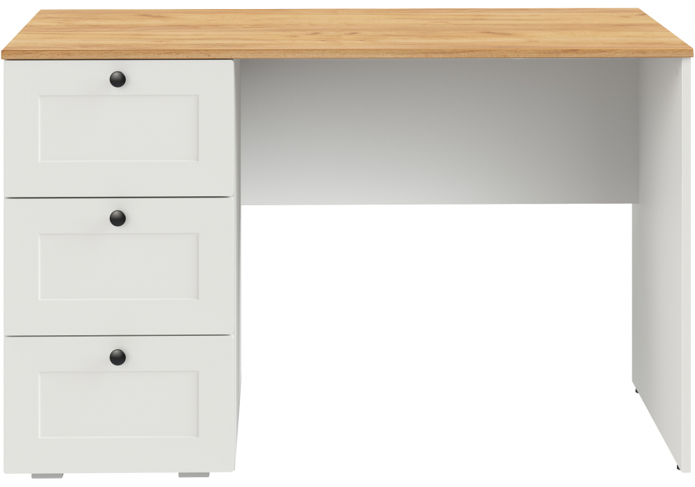 Письменный стол Опра белый шагрень / дуб золотой craft