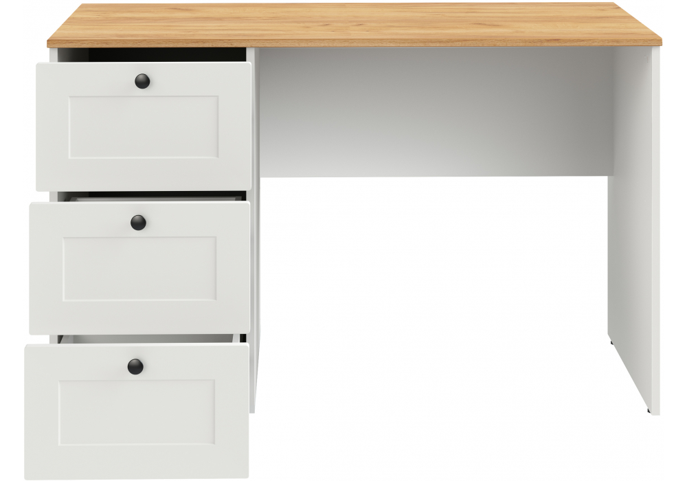 Письменный стол Опра белый шагрень / дуб золотой craft