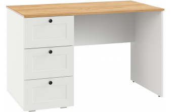 Письменный стол Опра белый шагрень / дуб золотой craft