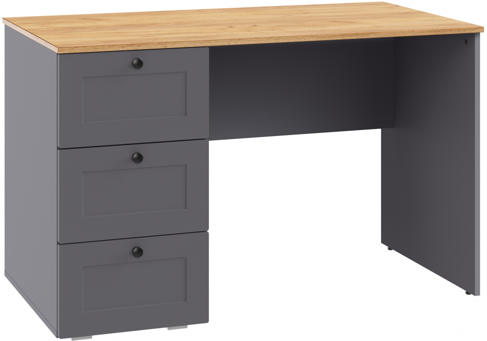 Письменный стол Опра серый графит / дуб золотой craft