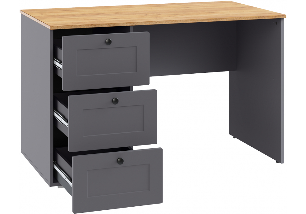 Письменный стол Опра серый графит / дуб золотой craft