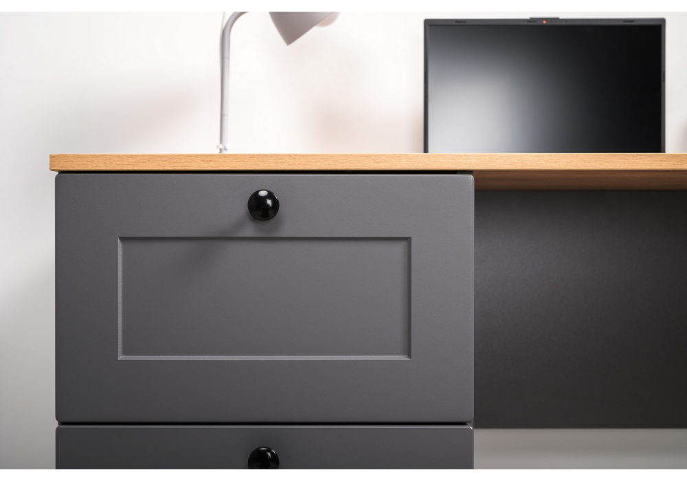 Письменный стол Опра серый графит / дуб золотой craft