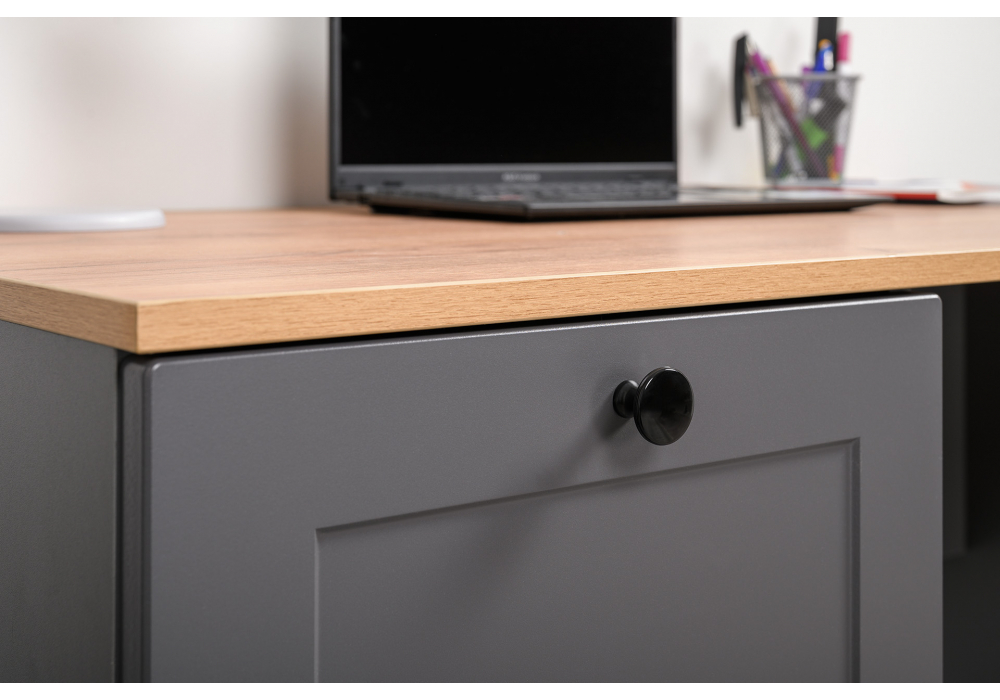 Письменный стол Опра серый графит / дуб золотой craft