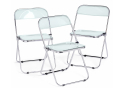 Пластиковый стул Fold складной clear gray-blue
